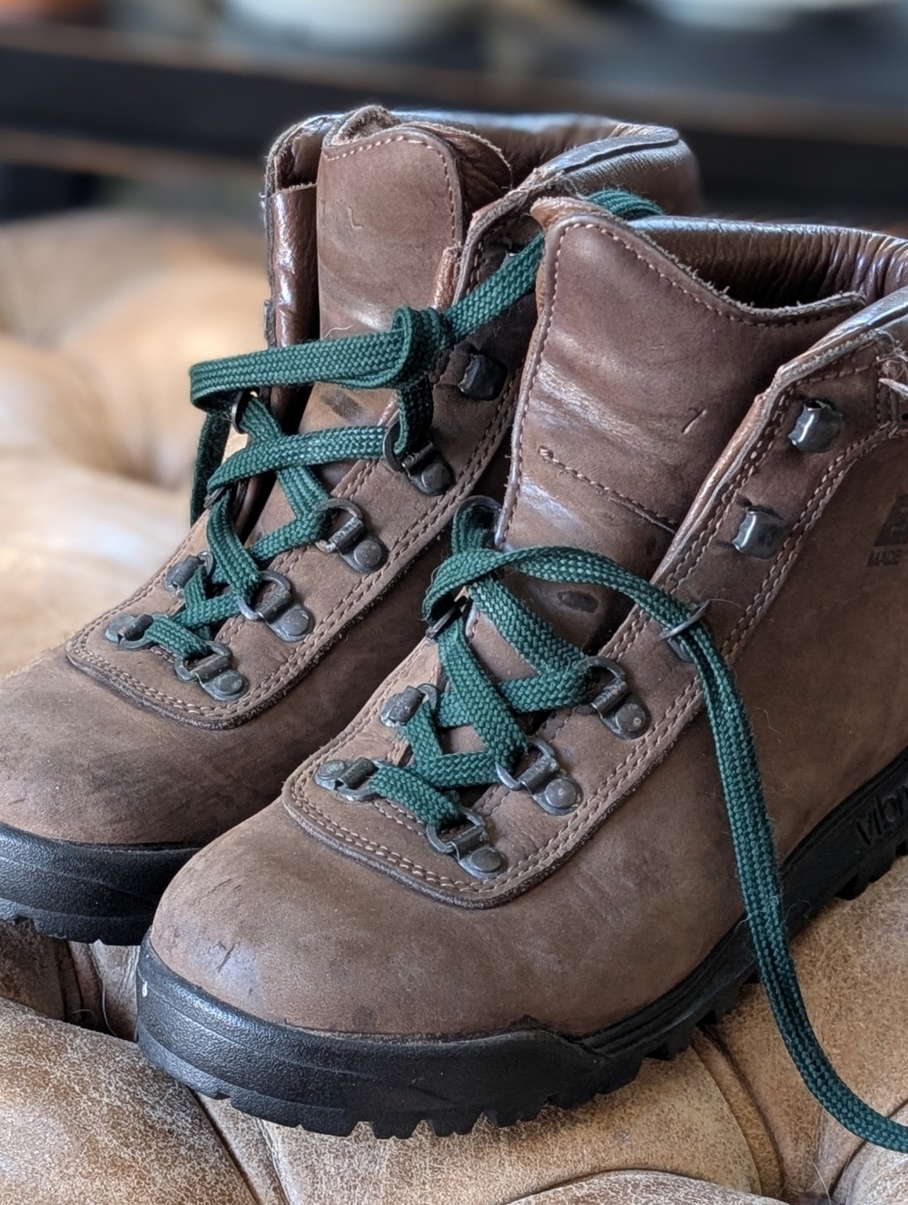 EMS Hiking Boots Nubuck Leather Alico Made in ITALY Vibram Sole Women's 7L